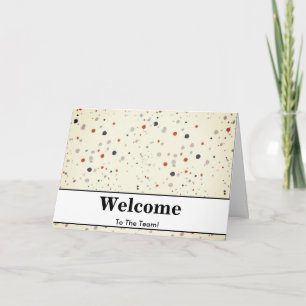 Colorful Falling Sparkles Polka Dots Welcome Kaart