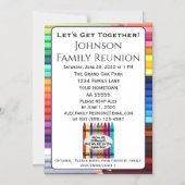Colorful Family Reunion Invitation Magnet Card Magnetische Uitnodiging (Voorkant)