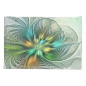 Colorful Fantasy Abstract Flower Fractal Art Kussensloop (Achterkant)
