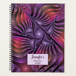 Colorful Fantasy Abstract Paars fractal Art Name Planner