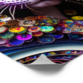 Colorful Fantasy Cat Poster (Hoek)