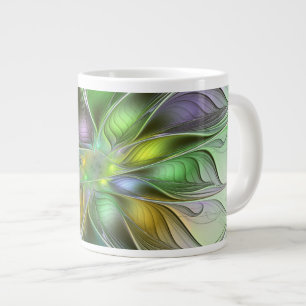 Colorful Fantasy Flower Modern Abstract Fractal Extra Grote Beker