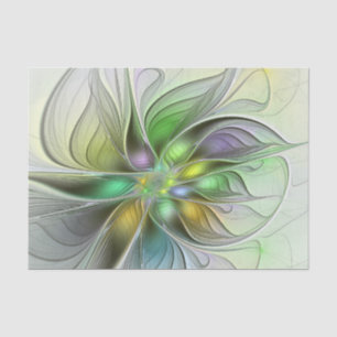 Colorful Fantasy Flower Modern Abstract Fractal Tissuepapier