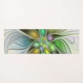 Colorful Fantasy Flower Modern Abstract Fractal Yogamat (Voorkant (horizontaal))
