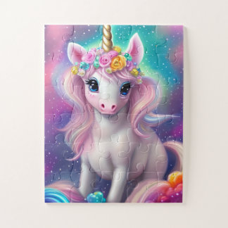 Colorful Fantasy Kawaii Unicorn Legpuzzel