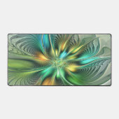 Colorful Fantasy Modern Abstract Flower Fractal Bureaumat (Voorkant)