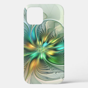 Colorful Fantasy Modern Abstract Flower Fractal iPhone 12 Pro Hoesje
