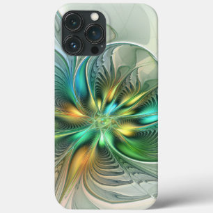 Colorful Fantasy Modern Abstract Flower Fractal iPhone 13 Pro Max Hoesje