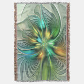 Colorful Fantasy Modern Abstract Flower Fractal Deken (Voorkant Verticaal)