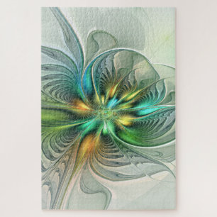 Colorful Fantasy Modern Abstract Flower Fractal Legpuzzel