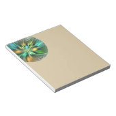 Colorful Fantasy Modern Abstract Flower Fractal Notitieblok (Schuin)
