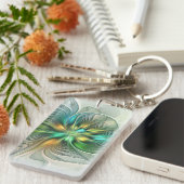 Colorful Fantasy Modern Abstract Flower Fractal Sleutelhanger (Voorkant Rechts)