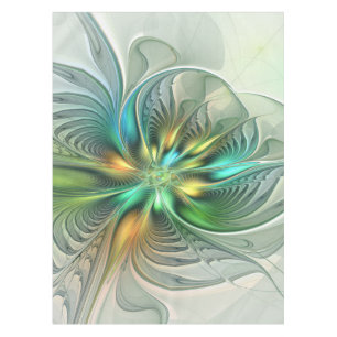 Colorful Fantasy Modern Abstract Flower Fractal Tafelkleed