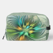 Colorful Fantasy Modern Abstract Flower Fractal Toilettasje (Achterkant)