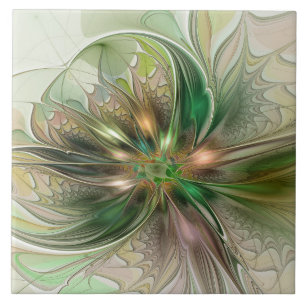 Colorful Fantasy Modern Abstract Fractal Tegeltje