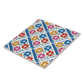 Colorful Fauvist Flowers Tegeltje (Zijkant)