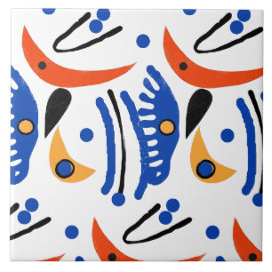 Colorful Fauvist Shapes Tegeltje