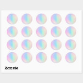 Colorful Faux Holo Trendy Classic Round Sticker (Vel)