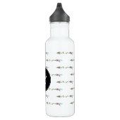 Colorful Feather en Arrow Botanical Monogram Waterfles (Rechts)