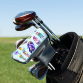 Colorful Feather Pattern Golfheadcover (Insitu)