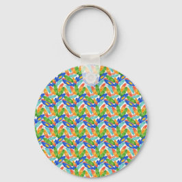 Colorful Feather Pattern — Seamless Watercolor Sleutelhanger