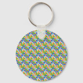 Colorful Feather Pattern — Seamless Watercolor Sleutelhanger (Achterkant)