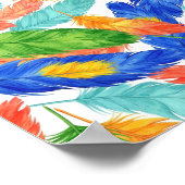 Colorful Feather Pattern — Watercolor Feather Poster (Hoek)