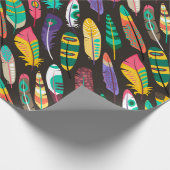 Colorful Feathers Cadeaupapier (Hoek)