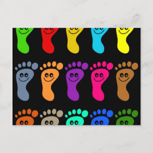 Colorful Feet Briefkaart