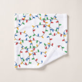 Colorful Festive kerstlampje Bad Handdoek (Wasdoekje)