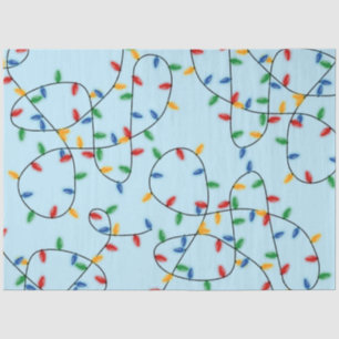 Colorful Festive kerstlampje Blauw Tissuepapier