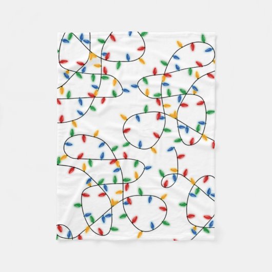 Colorful Festive kerstlampje Fleece Deken (Voorkant)