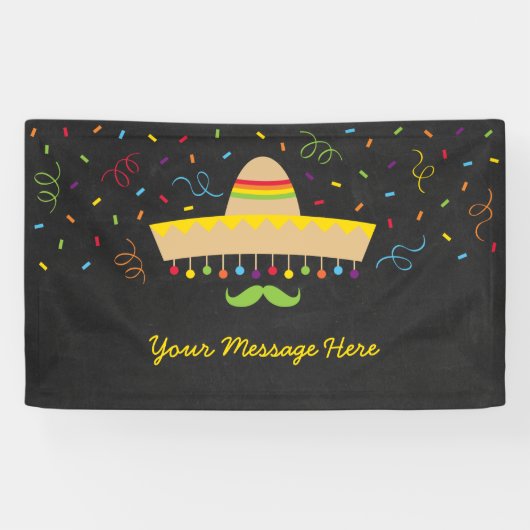 Colorful Fiesta Baby shower Spandoek (Horizontaal)