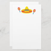 Colorful Fiesta Sombrero Pet Maracas Briefpapier (Voorkant / Achterkant)