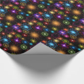 Colorful Fireworks Nieuwjaar Cadeaupapier (Hoek)