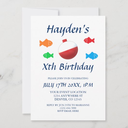 Colorful Fish Birthday Kaart (Voorkant)