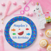 Colorful Fish Birthday Paper Bord (Feest)