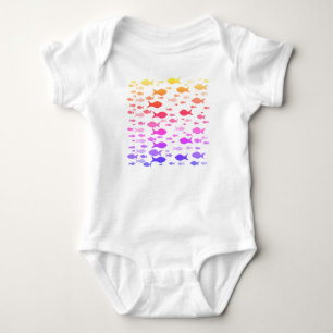 Colorful Fishes Baby Jersey Bodysuit