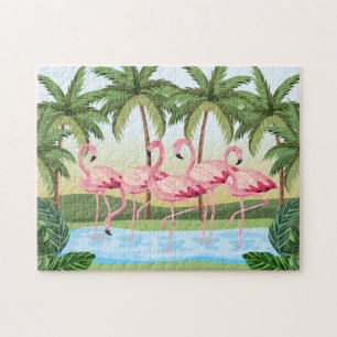 Colorful Flamingos Legpuzzel