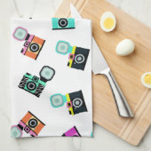Colorful Flash Camera Drink Placemats Theedoek (Quarter Fold)