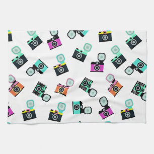 Colorful Flash Camera Drink Placemats Theedoek