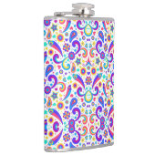 Colorful flask with a vibrant pattern  heupfles (Rechts)