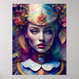 Colorful Floral Alice Dream Poster