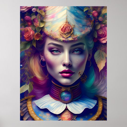 Colorful Floral Alice Dream Poster (Voorkant)