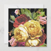 Colorful Floral Artistry Wedding Kaart (Achterkant)