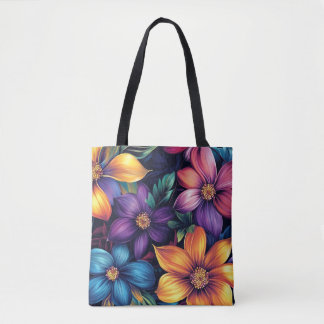 Colorful Floral Bouquet Draagtas
