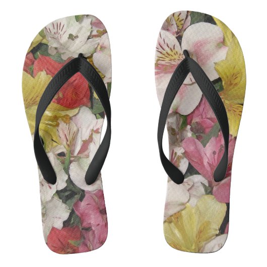 Colorful Floral Bouquet Teenslippers (Voetbed)