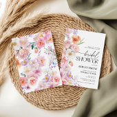 Colorful Floral Bridal Shower Uitnodiging