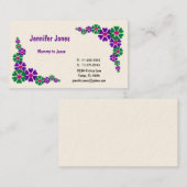 Colorful Floral Calling Card Contactkaartje (Voorkant / Achterkant)