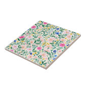 Colorful Floral Ceramic Tile Tegeltje (Zijkant)